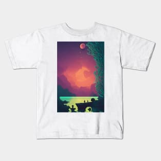 Emerald Lake At Dusk Kids T-Shirt